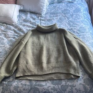 H&M Sage Green Turtleneck Sweater